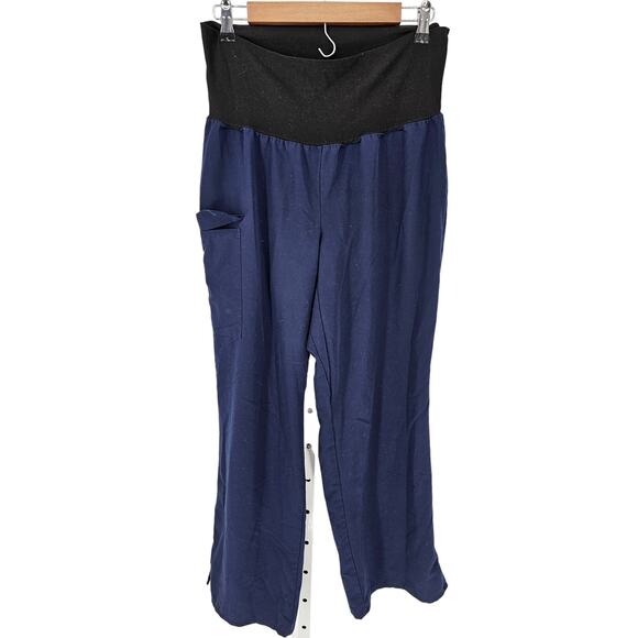 Ave by Medline Womens Sz M Pull On Scrub Pants Dark Blue - Picture 1 of 4